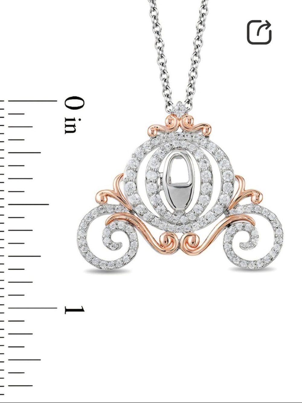 Enchanted Disney Fine Jewelry 10K White
Gold and Rose Gold with 1/2 CTTW
Diamond